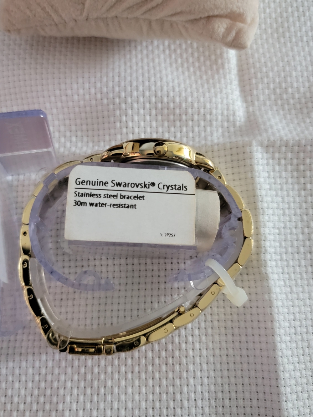 Timex Women's Gold Bracelet Watch with Crystal Bezel and Floral Dial - Picture 5 of 7